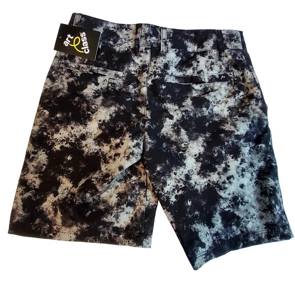 Art Class Boys Black & White Tie-Dye Shorts Size 10 Features Functional Pockets - Picture 2 of 9
